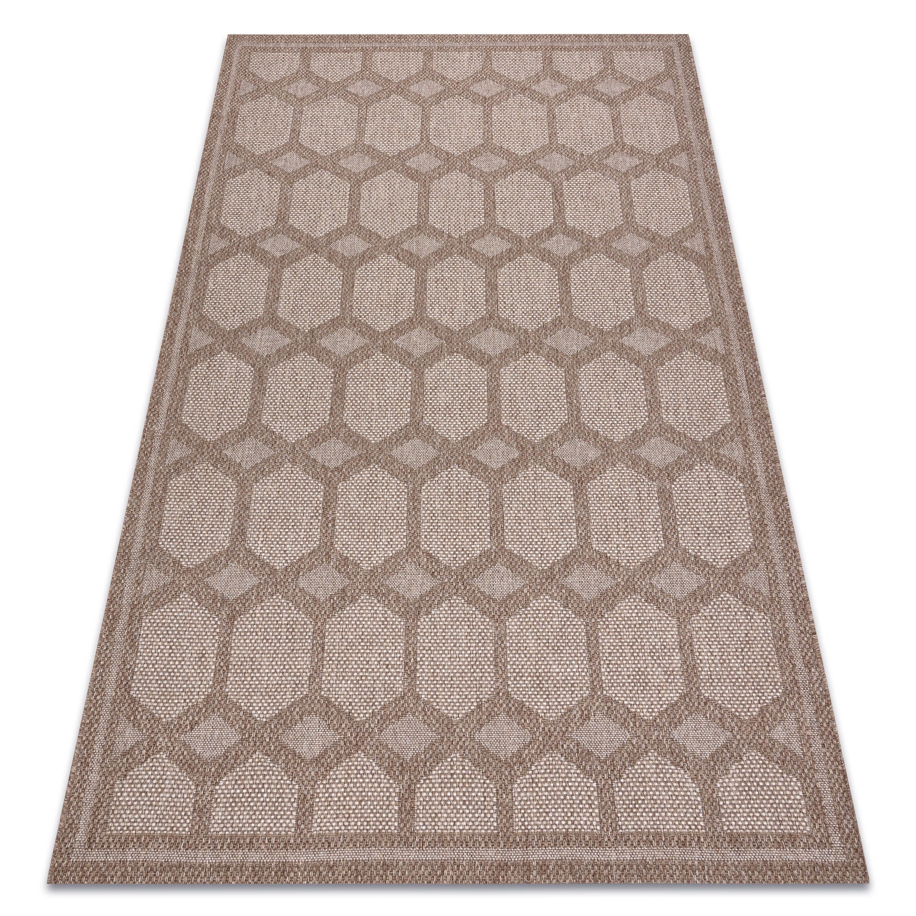 Dywan HOUSE SZNURKOWY SIZAL 40356 Romby, płaskie tkanie, efekt wełny beż 120x170 cm