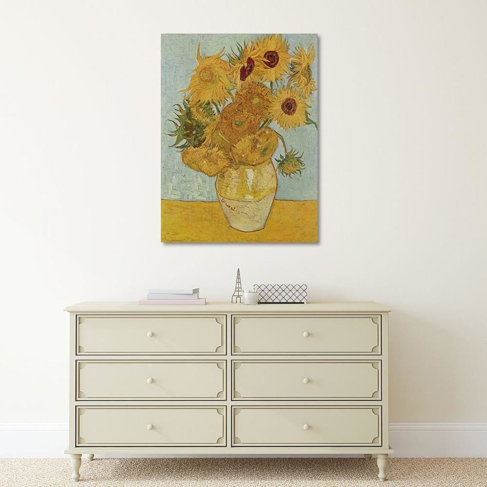 Tableau reproduction photo de v. Van gogh - tournesols - 40 x 60 cm - 5