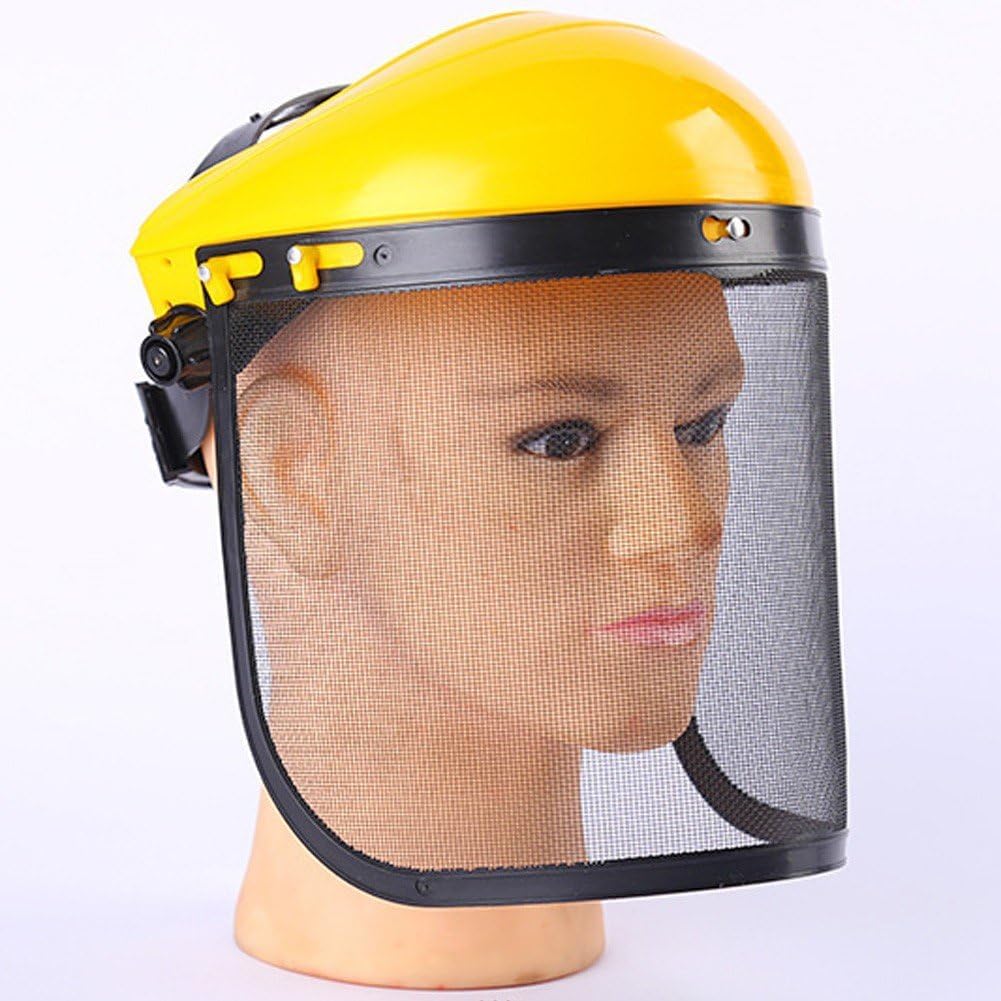 Casque De Sécurité pour Coupe-Bordures De Jardin en Acier Inoxydable avec Masque De Protection Intégral en Maille pour Débroussailleuse, Protection - 3
