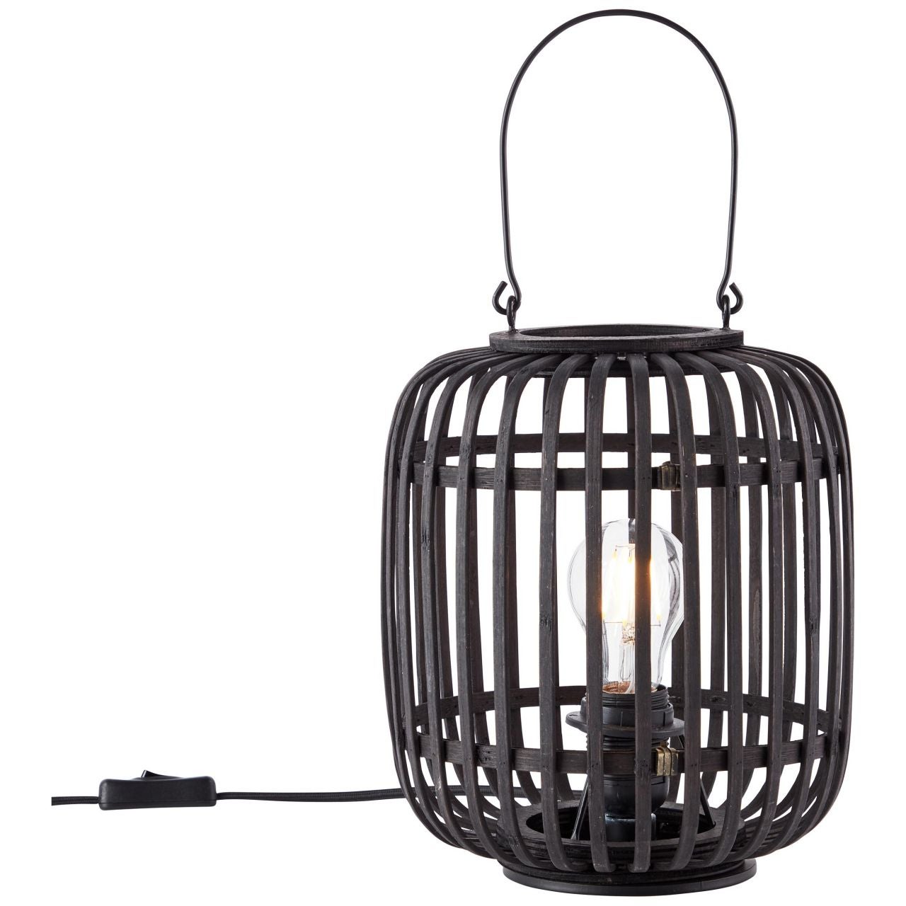 Brilliant Woodbridge LED lampa sufitowa 25x25cm drewno/czarny, drewno/metal/plastik, 1x wbudowana dioda LED, 18 W, (strumień świetlny: 1600lm, barwa ś - 3