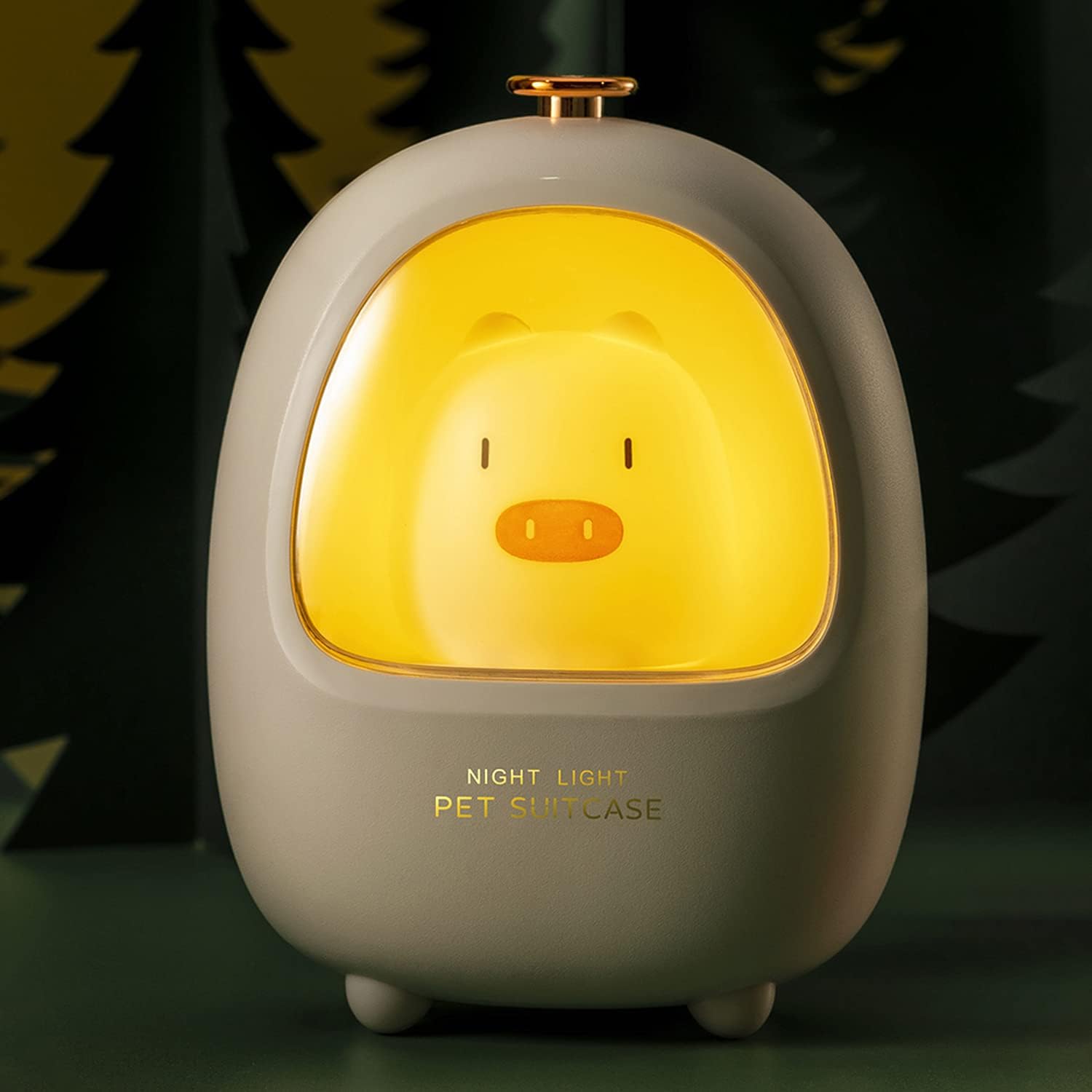 Veilleuse Enfant Mignonne Lapin/Chat LED Avec Détecteur De Mouvement – Rechargeable USB, Lumière Douce Pour Bébé Et Chambre – Cadeau Parfait Anniversaire