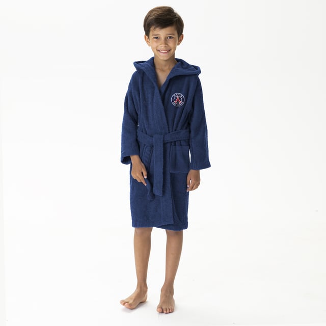 Peignoir enfant brodé 100% coton, PSG RUBAN