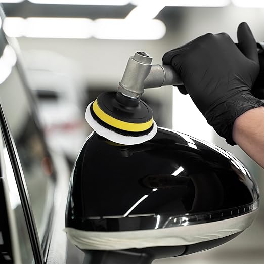 80mm Tampon Polissage En Laine, 7 Pièces Disque De Polissage, Pour Le Polissage Et Le Cirage De Voiture, Avec M10 Adaptateur De Perceuse - 5