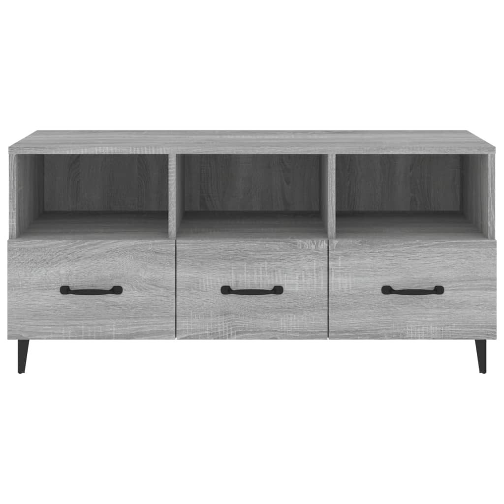 vidaXL Meuble TV Sonoma gris 102x35x50 cm Bois d'ingénierie - 6