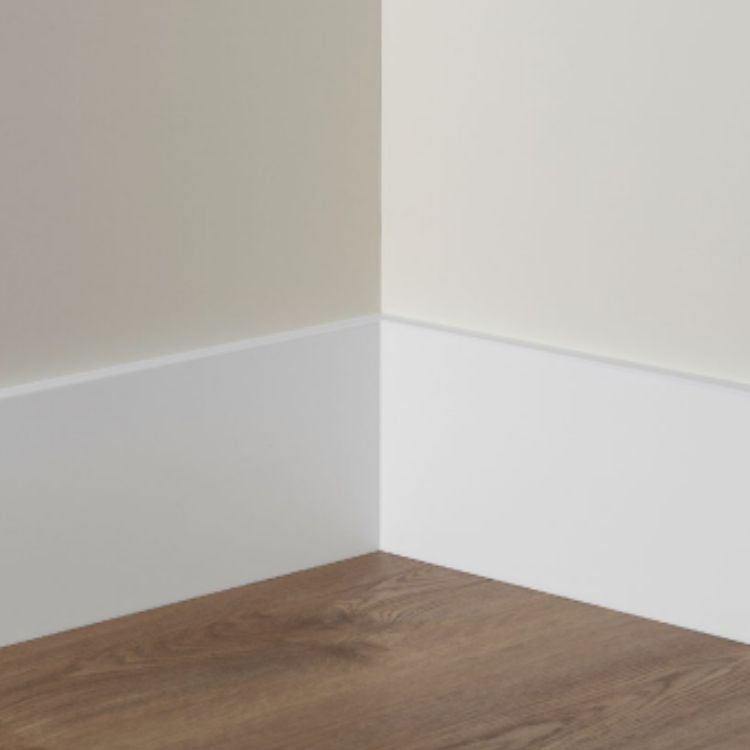Rodapié Cuadrado en MDF Lacado Blanco 10x70x2250 mm-10 Unidades - 2