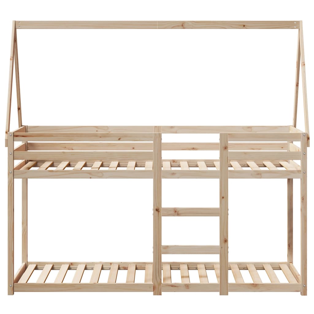 Lit superposé sans matelas 75x190 cm bois de pin massif vidaXL - 5