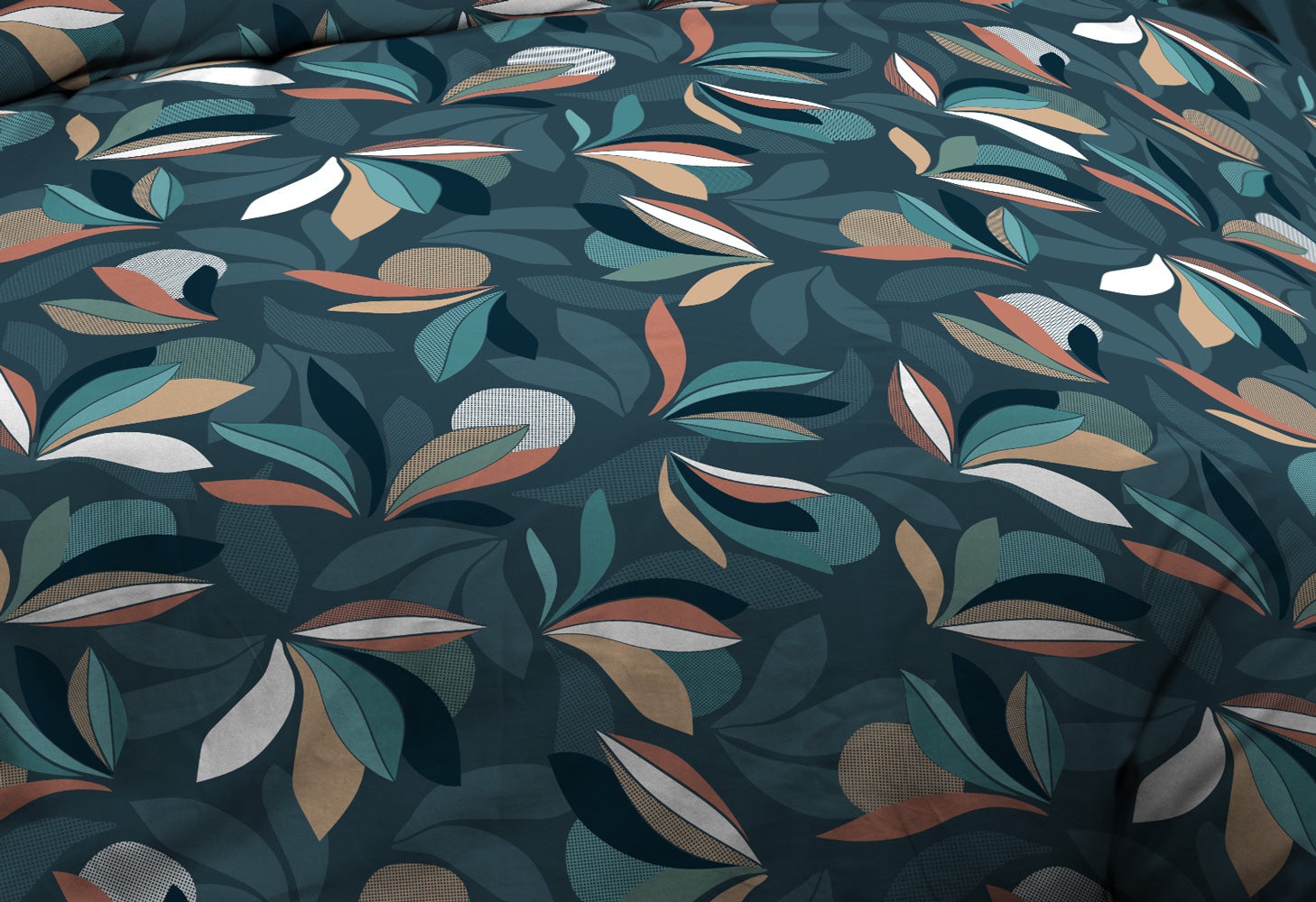 Parure Drap plat + drap-housse 140x190 + 2 T - Pur coton 57 fils - Lena - 2