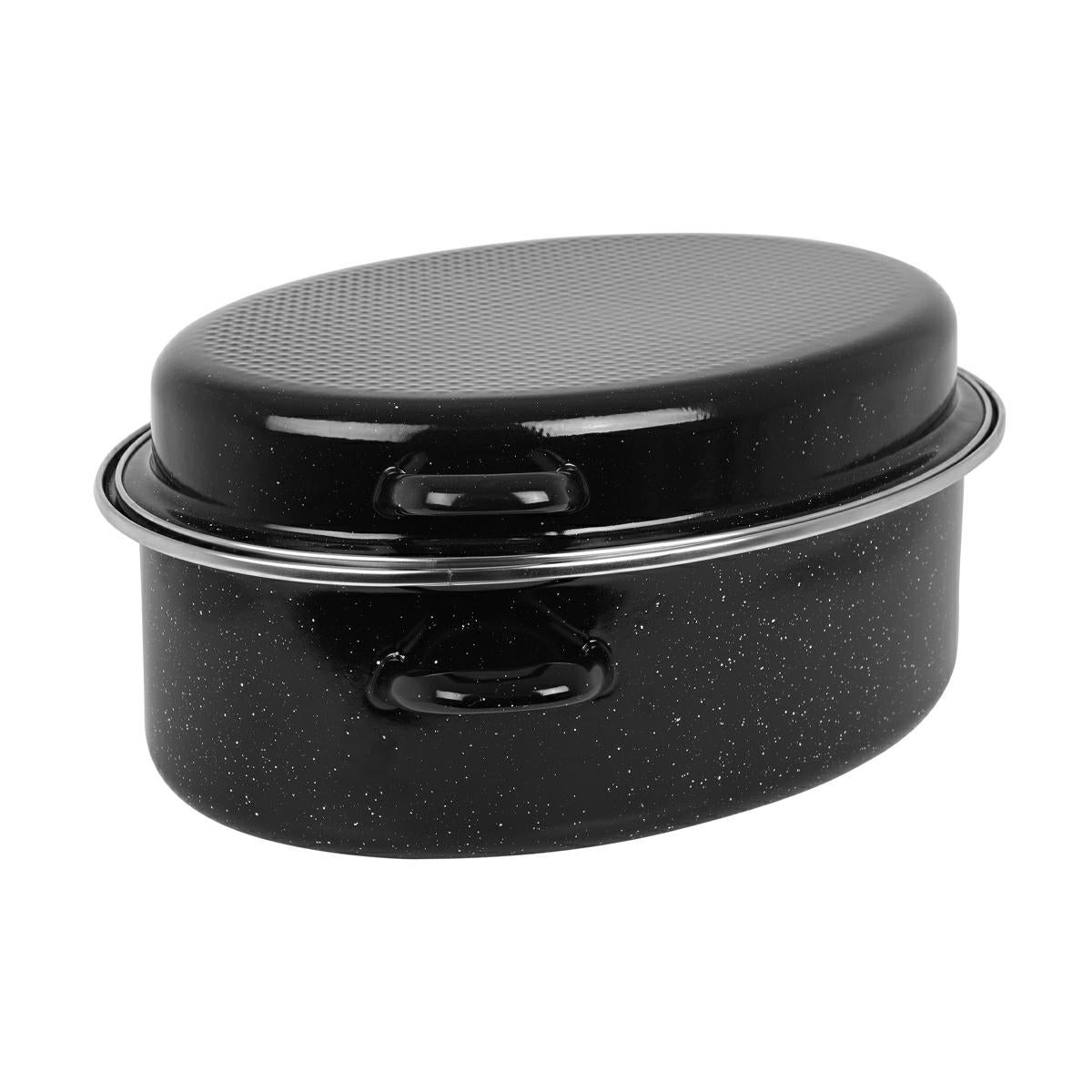 Naczynie do zapiekania 11,2 l Enamel Premium Estia stal węglowa czarne 1 szt.
