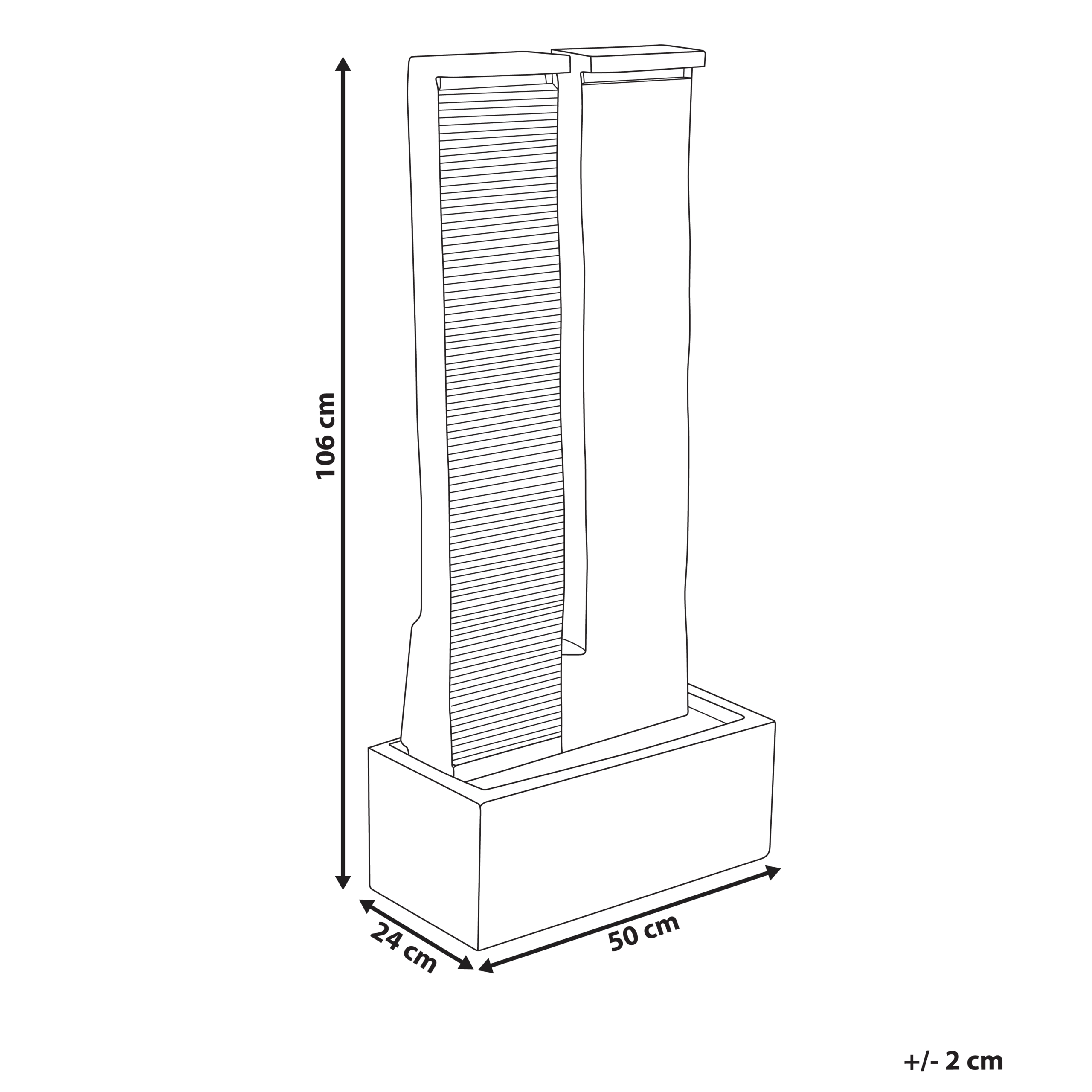 Fontaine de jardin SUNLINE LED Marron - 3