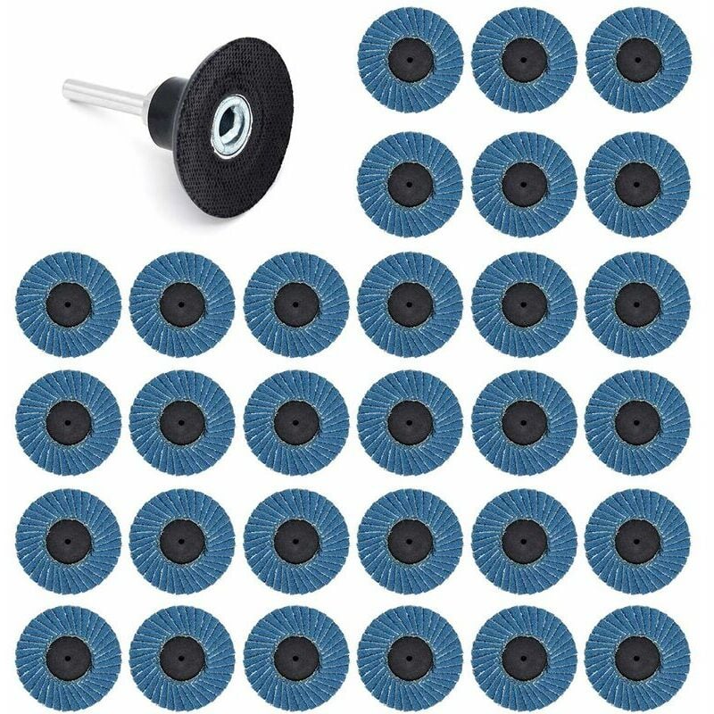 3.15 Roue à Lamelles 120 Grains 1/4 Tige Disque Pon Age Meule Abrasive 8pcs