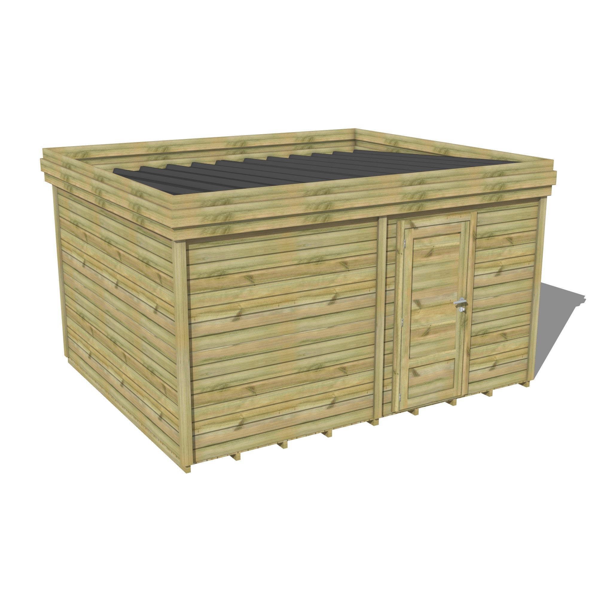 ABRI DE JARDIN bois Pin traité autoclave 27mm - 4,695x3,44m / 16,2m2 ...