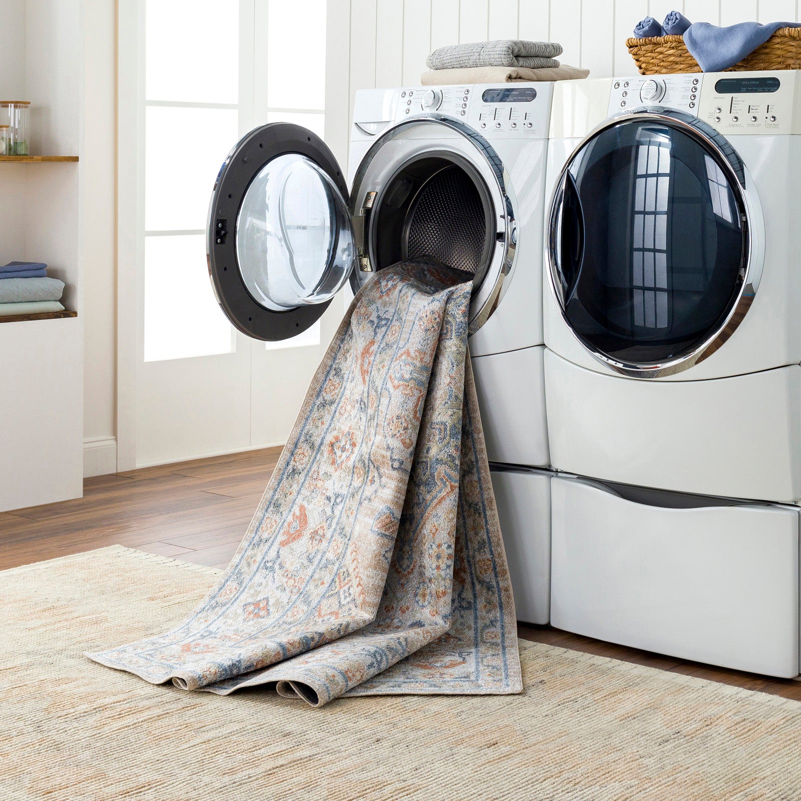 LIVABLISS Tappeto Vintage Lavabile Beige/Blu 160x213 cm Marion - 8