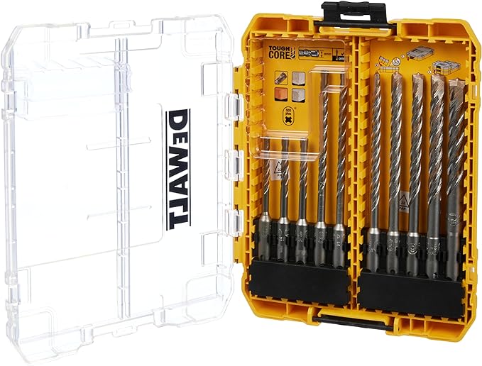 DeWalt DT9399-QZ Jeu De 5 Forets SDS-Plus Hautes Performances - Idéal Pour Maçonnerie Et Béton