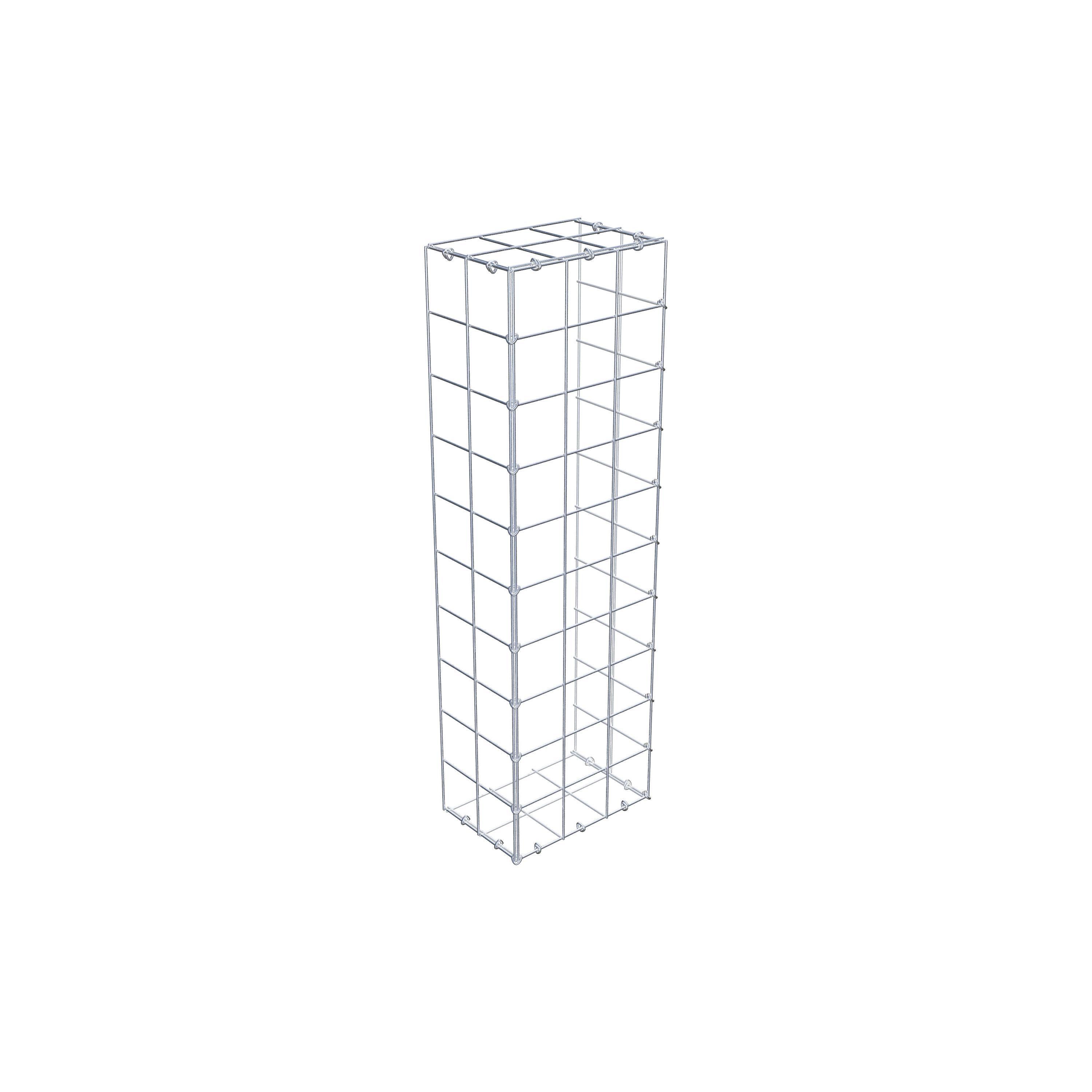Gavión para alargar en acero galvanizado 100x20x30cm (LxAxP), malla 10 x 10cm, Anillo en C, sin rejilla frontal - 3