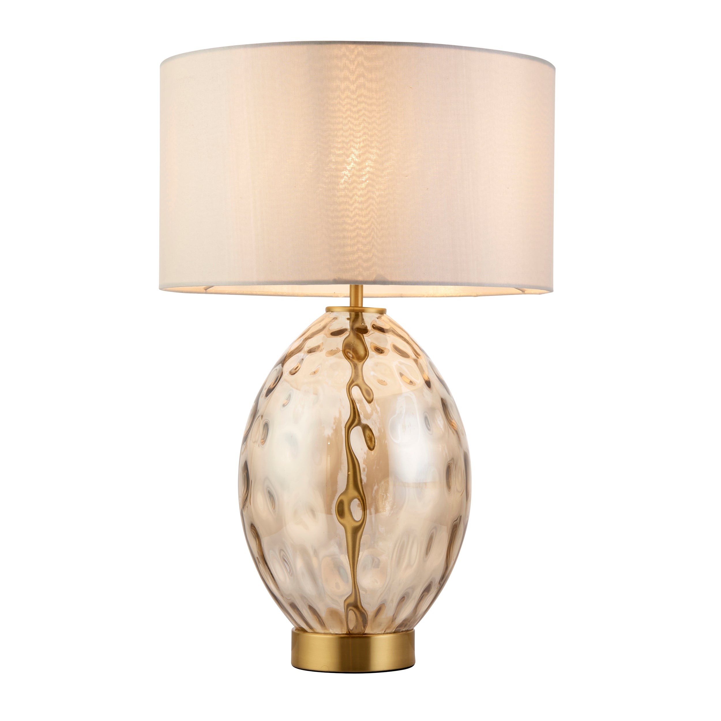 Lampa stołowa ELIN DIMPLE mosiężna 1xE27x20W szkło wym:53,5x35x35cm IP20 Endon