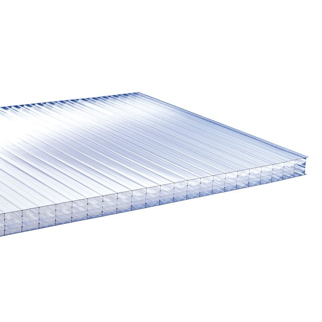 Lastra Policarbonato Alveolare 32mm Trasparente - 98x300cm