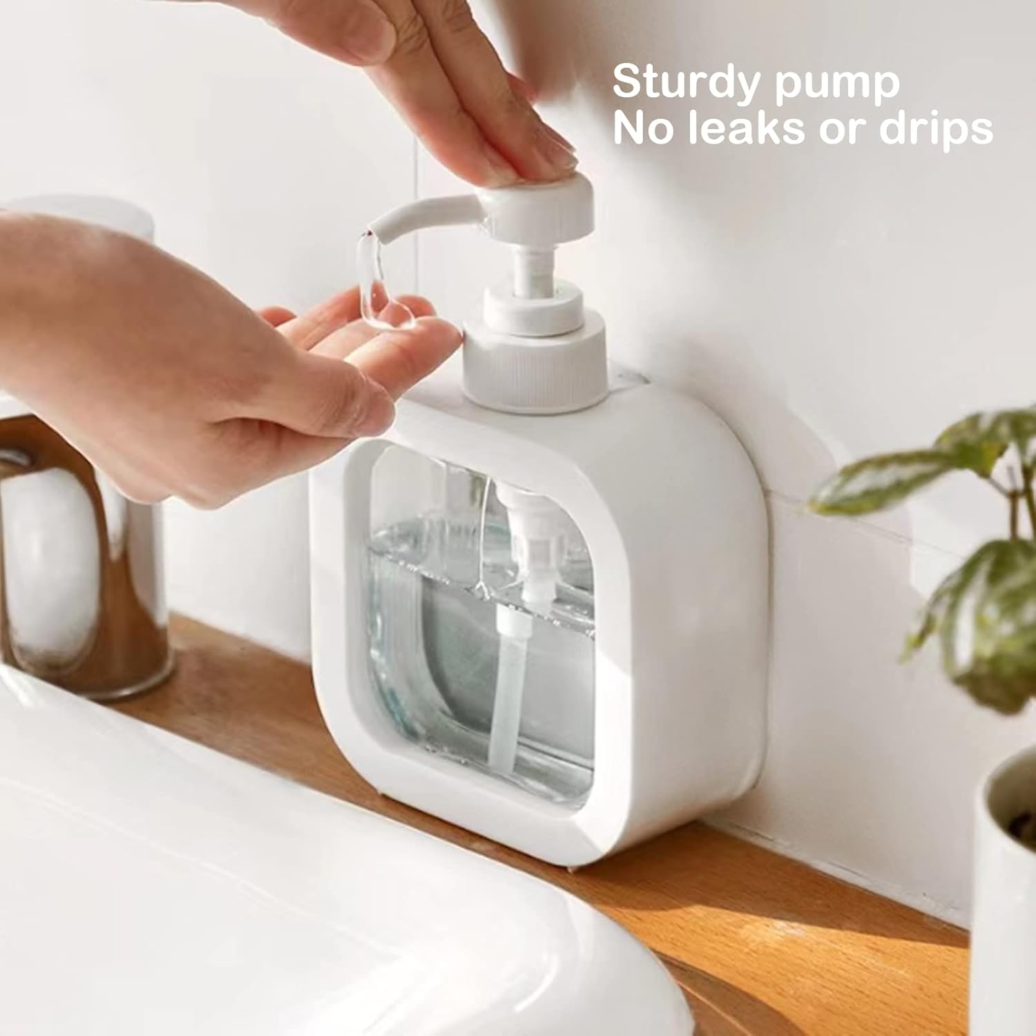 Distributeur de savon rechargeable pour cuisine et salle de bain, 300 ml, lot de 2 - 3