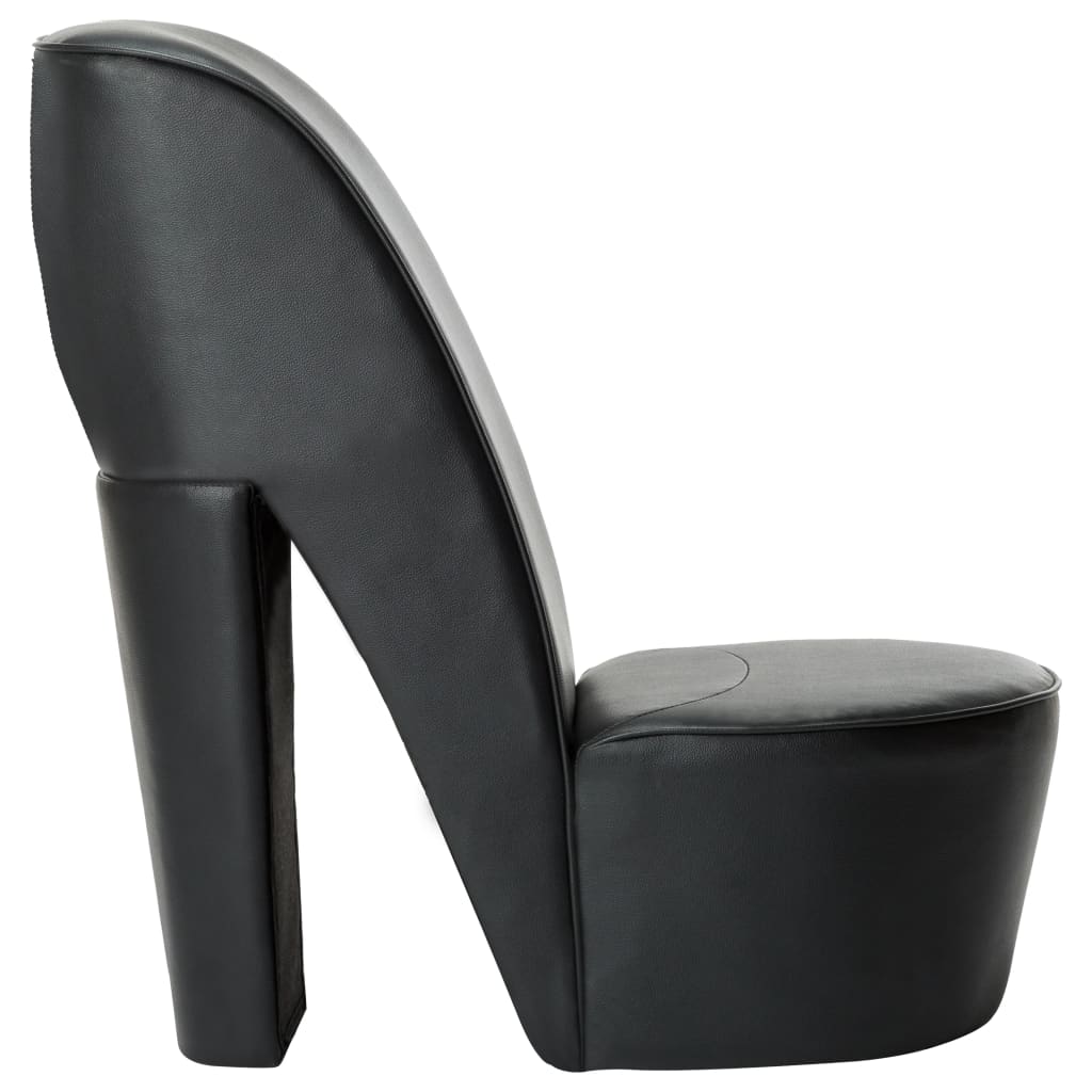 Fauteuil en forme de chaussure à talon haut Noir Similicuir - 2