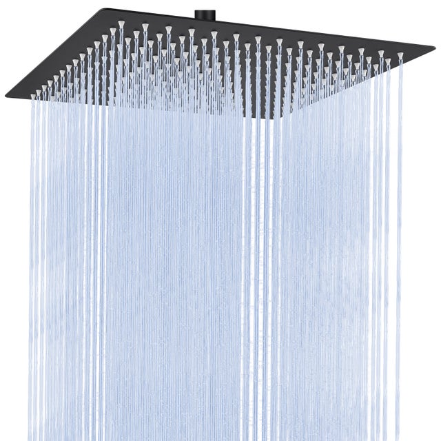 Auralum max Tête de Douche Pluie 8 Pouces Carrée Pomme de Douche en Acier Inoxydable 304 Universelle Filetage 1/2