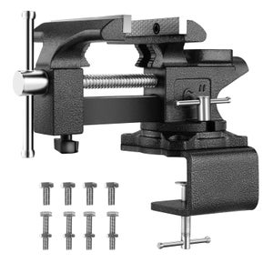 Ancien étau D'atelier En Fonte – À Fixer Sur Bord De Table (ép. Max 3,5 Cm)