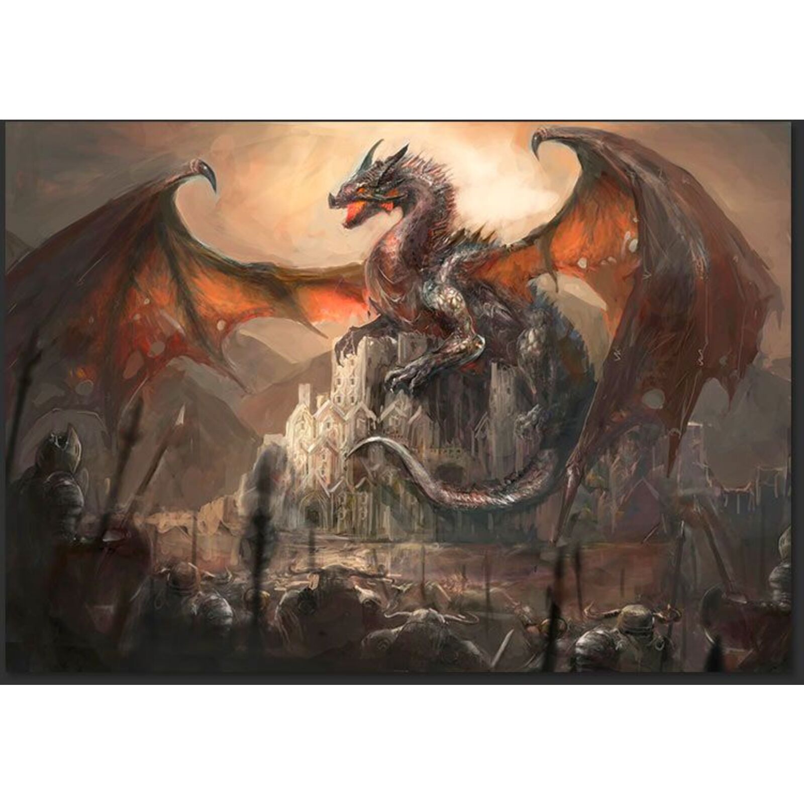 Papier peint château de dragon - 300 x 210 cm - 2