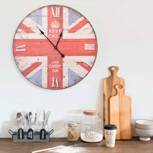 OROLOGIO DA MURO parete in legno in stile vintage anticato vecchia