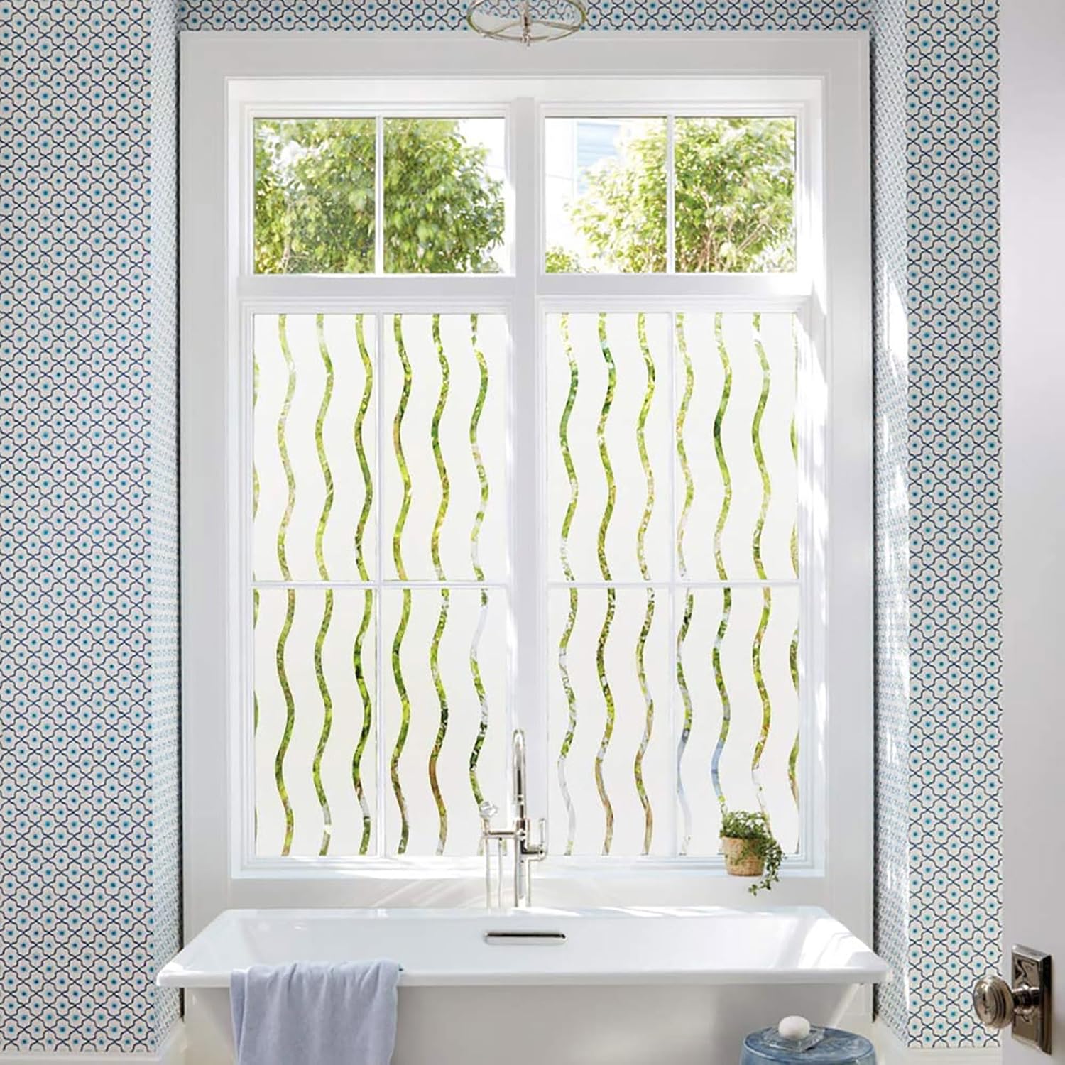 Finestra Opaca Senza Colla Pellicola Adesiva Per Vetri Senza Colla Decorativa Oscurante E Uv 40x70 Cm 1182125