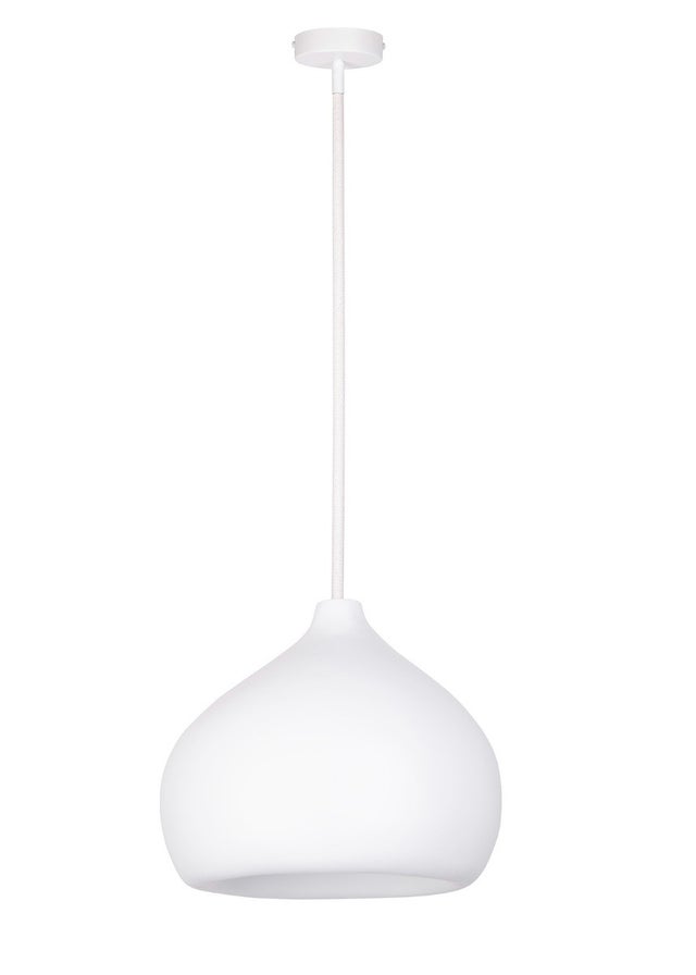 Lampa wisząca Mauro biała 1xE27x15W nowoczesna wym: 130 x 32 x 28 cm żywica SIGMA