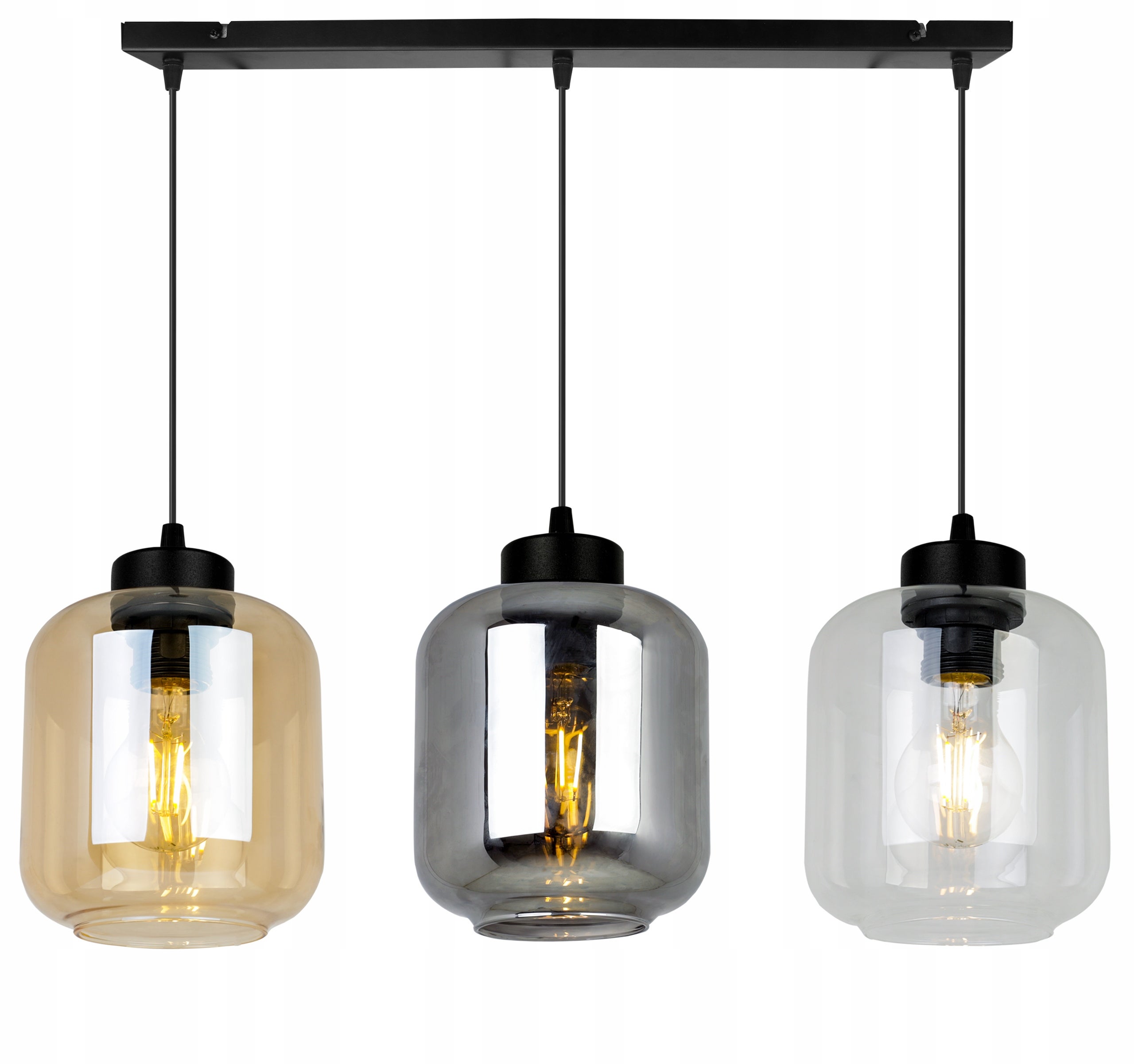 Lampa sufitowa wisząca Novalja boho 3xE27 abażur walec wielokolorowy Light Home LH