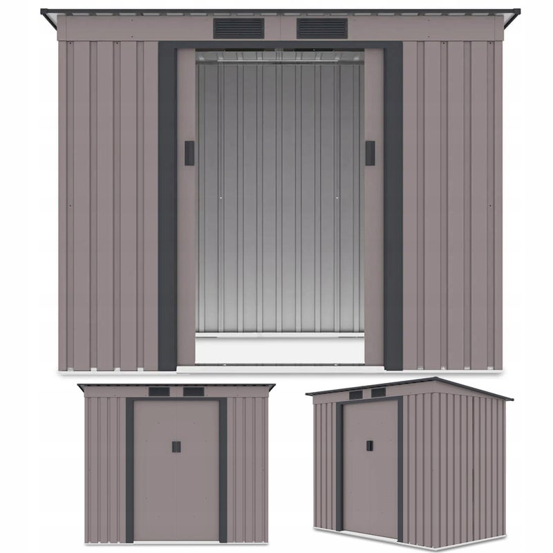 Domek Ogrodowy Narzędziowy OREGON 201x121cm Metalowy Schowek na Narzędzia 1 szt