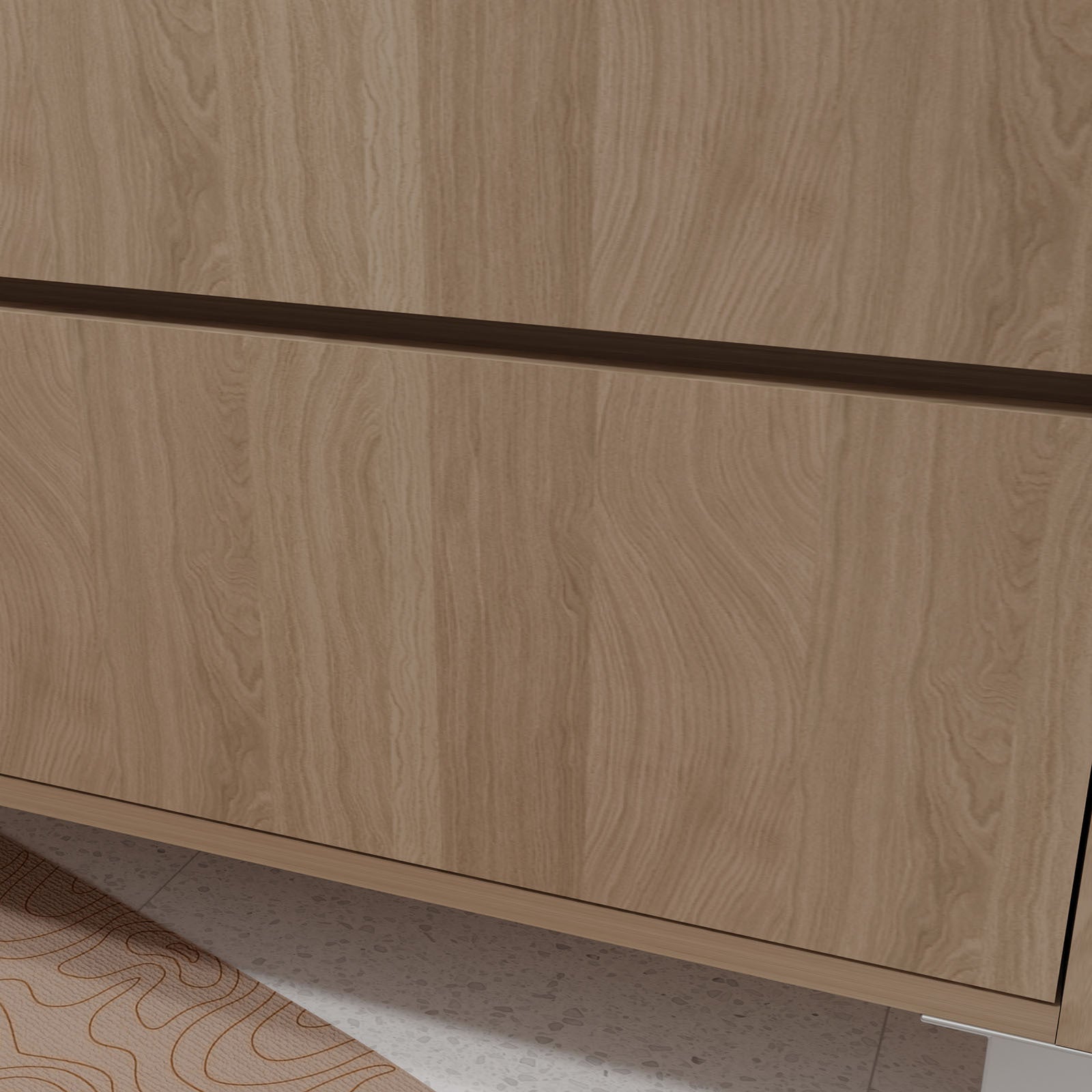 Pack Meuble Salle de Bains 80 cm Chêne Clair, 3 tiroirs avec Vasque Céramique - XENOS - 9