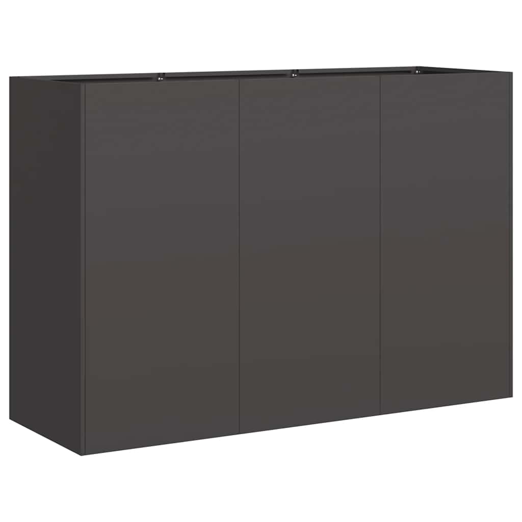 Jardinière，Pot de Fleurs noir 120x40x80 cm acier laminé à froid CFW42135 - 2