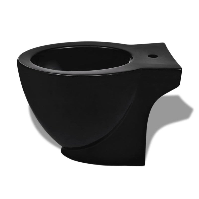 Bidet rond à poser en céramique sanitaire noir - 3