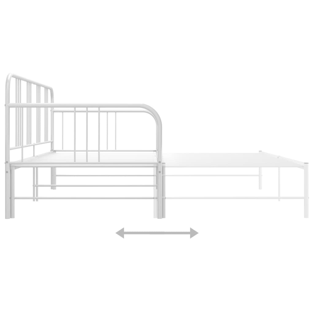 Maison Exclusive - Cadre de canapé-lit extensible sans matelas blanc 90x200 cm - 7