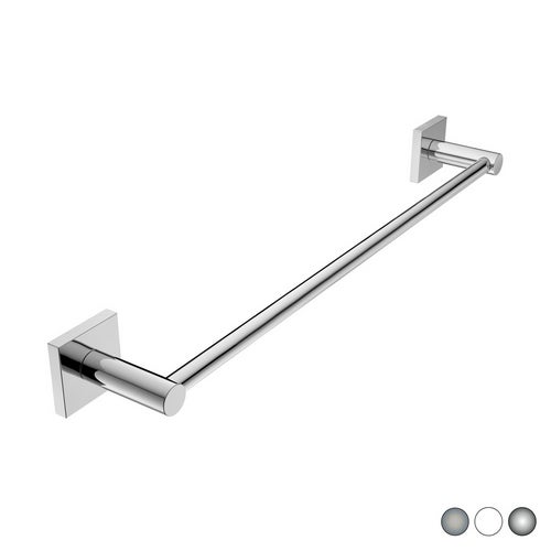 Porte-Serviettes Hôtelier Chromé 35 Cm - Fixation Adhésive Ou Vis - Design Moderne