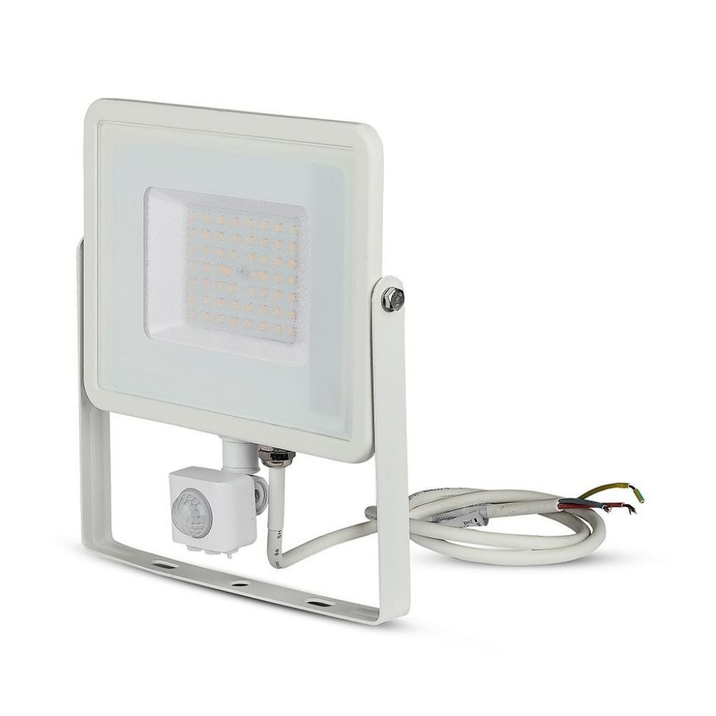 Reflektor LED Samsung Chip 50 W z czujnikiem ruchu i zmierzchu oraz ręcznym przełącznikiem blokującym, barwa biała 3000 K, IP65