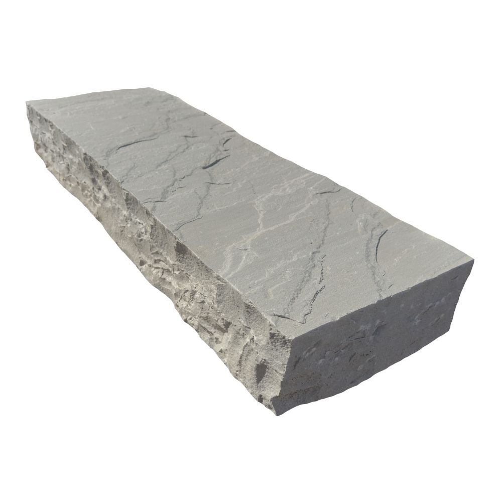 Marche d'escalier extérieur en pierre Gris Jakar - Bord Droit - 100 x 35 x 15 cm - pièce - C-NEGOCE - 4