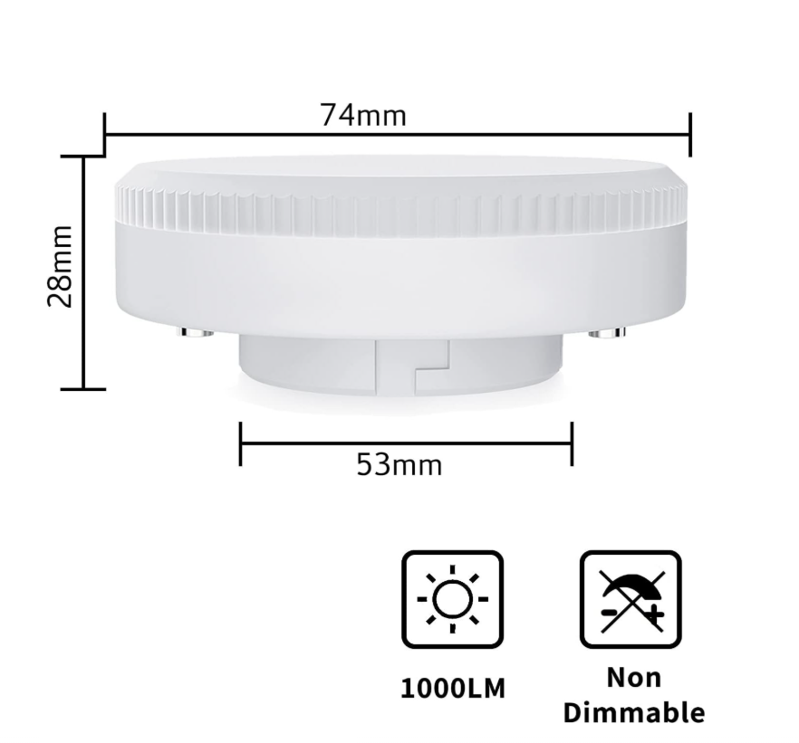 Lampadine LED GX53 9W Bianco Caldo 3000K Set Da 6 | Sostituiscono Alogene 75W 800LM CRI85 Per Illuminazione Sottopensile - 2