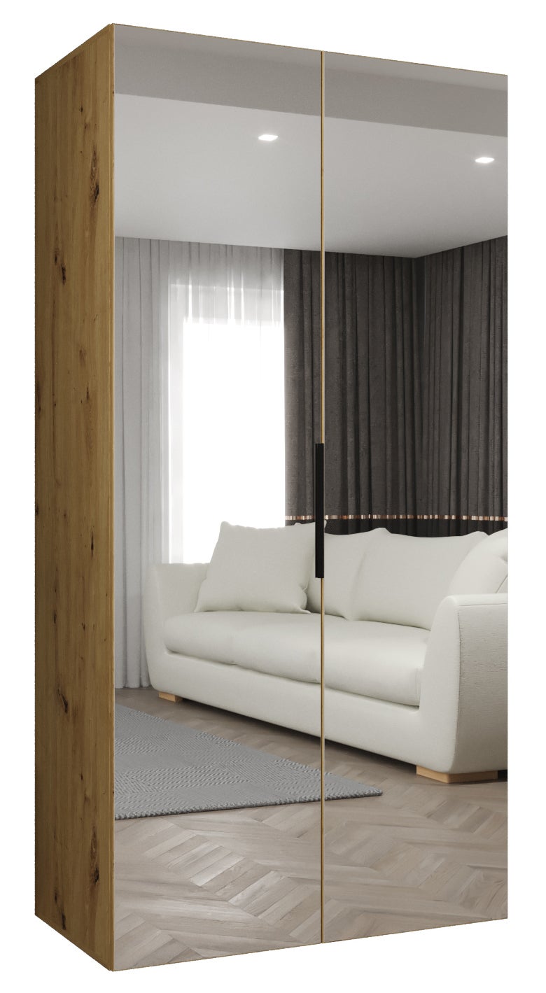 Szafa uchylna otwierana Marbella 3 100 x 52 x 202 cm artisan + u. czarny Abiks Meble