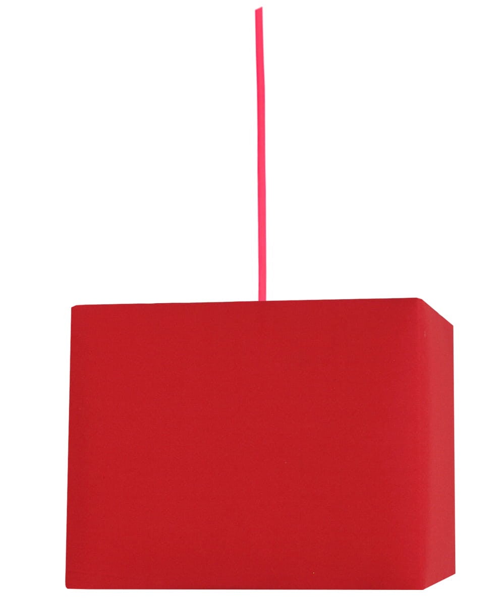 Lampa sufitowa Basic czerwona 1xE27x60W wym: 90 x 30 x 30 cm tkanina Candellux