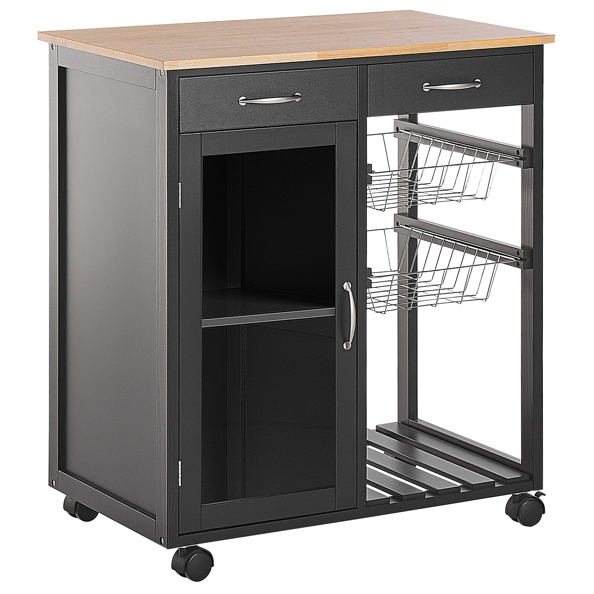 Beliani Carrito De Cocina Boves Negro , Leroy Merlin