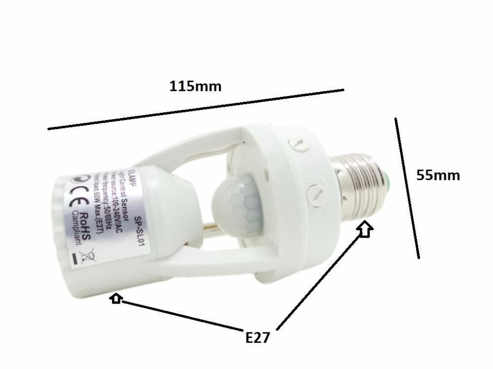Détecteur de Mouvement à vis E27 360° 6M - SILUMEN - 2