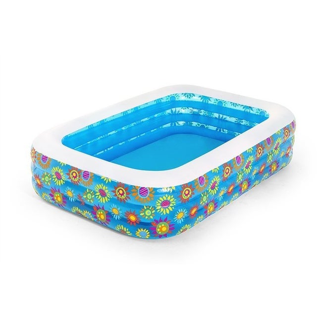 Piscine rectangulaire Bestway 305 x 183 x 56 cm – 3 anneaux familiaux