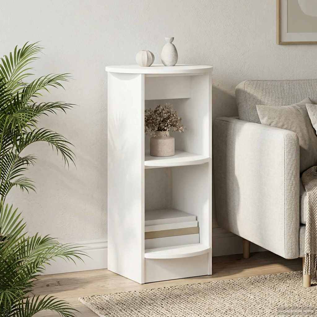 Meuble d'appoint - 3 étagères - Bois d’ingénierie - Blanc (40x40x75cm ...