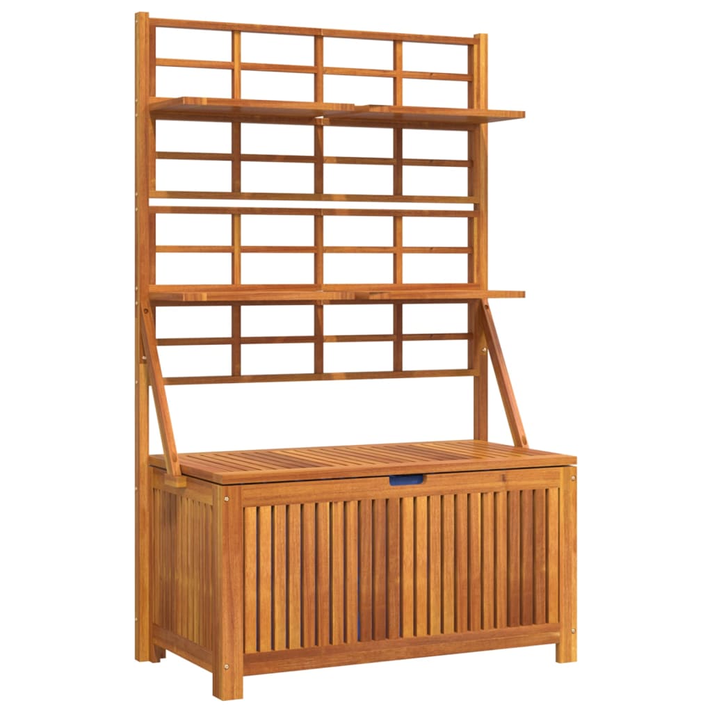 Caja de almacenaje | baúl de almacenaje con enrejado madera de acacia 99x50x160 cm cfw901433