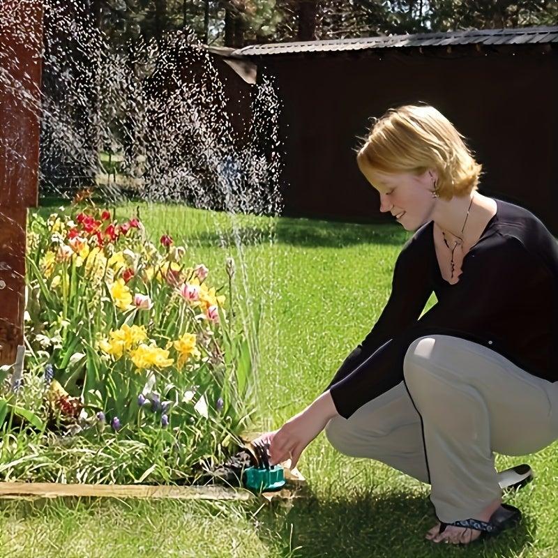 Arroseur de jardin automatique multi-têtes à 360 degrés, système d'arrosage de jardin de pelouse, outil d'irrigation de jardin, 9CM*10CM, vert - 3