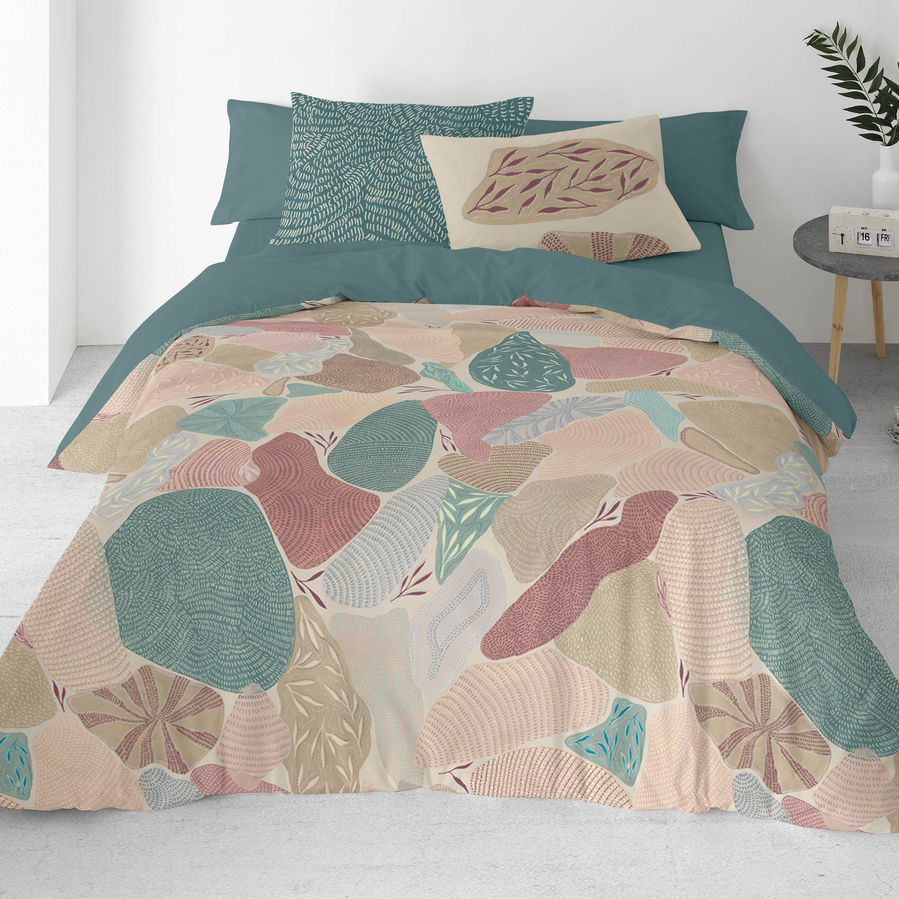 NATURALS - Capa de edredão estampada Cama 90 - Algodão extra macio - Inclui 1 ou 2 fronhas - Fabricado em Espanha - ALISON - 2