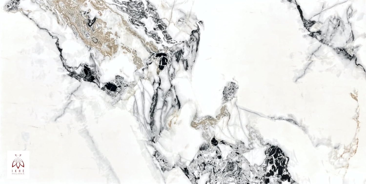 Panneau mural effet marbre – Revêtement PVC 120x60 cm | 2,5 mm | Résistant à l'eau, aux UV et à l'humidité | Alternative aux carreaux Cremig01 - 7