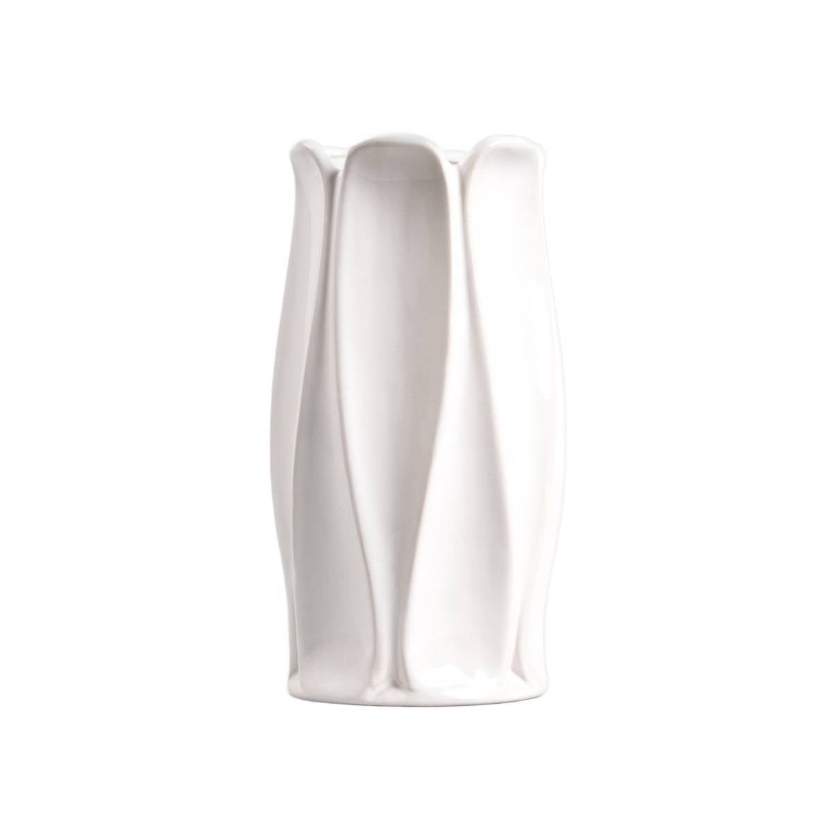 Wazon NOVO biały w geometryczny wzór 11,2x24,50 cm HOMLA