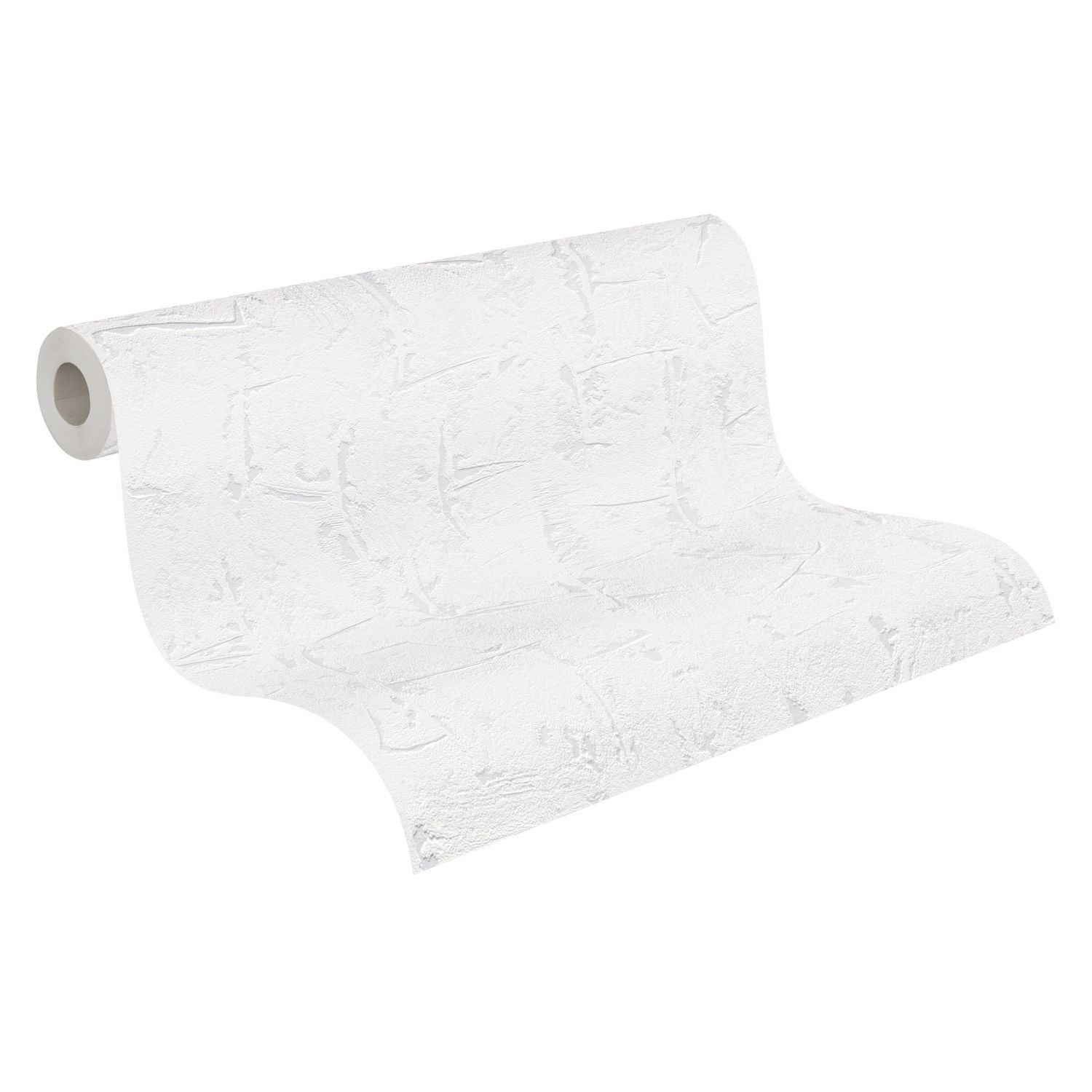 Tapeta ze strukturą białym - 53 cm x 10.05 m - A.S. CRÉATION